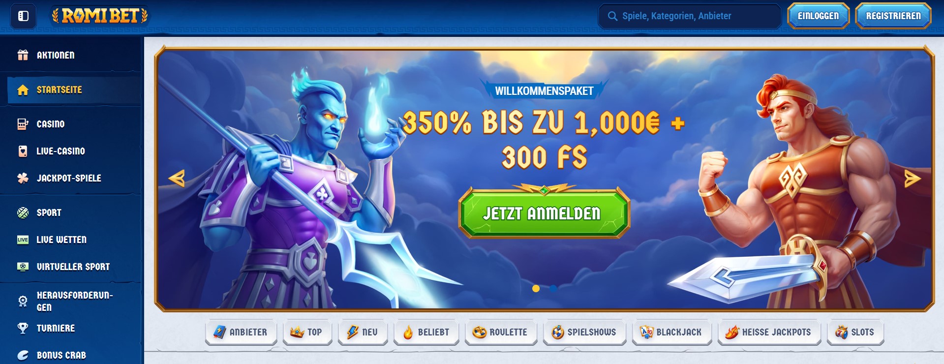 Romibet Bonus Angebot